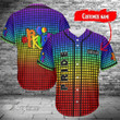 Baseball Tee LGBT - Pride Personalized Name Baseball Jersey 307 QT205014Td