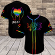 Holiday LGBT Love is love Baseball Tee Jersey Shirt Printed 3D Baseball Shirt