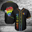 Baseball Tee LGBT - Love is Love Baseball Jersey 303 Baseball Shirt