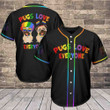 Baseball Tee LGBT - Pugs Love Baseball Jersey 400 Baseball Shirt
