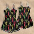 Rasta sexy weed Rompers For Women