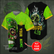 Personalized name Skull Happy 420 Baseball Shirt