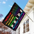LGBT Pride Rainbow American Flag Garden Flag, House Flag