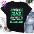 Weed Dad Like A Regular Dad Only Way Higher Vintage Graphic Unisex T Shirt, Sweatshirt, Hoodie Size S - 5XL