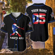 Puerto Rico Baseball Player Custom Name and Number Baseball Jersey Father's Day Baseball Shirt