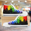 Pride Shoes Lgbt Rainbow Water Color Unisex High Top Canvas Shoes