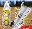Softball Crack Custom Name And Number Clunky Sneakers