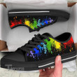 Pride Shoes Lgbt Dripping Rainbow Colors Low Top Canvas Shoes