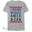 Lost Gods Men's Fourth of July Drink American Graphic Unisex T Shirt, Sweatshirt, Hoodie Size S - 5XL