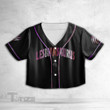 LGBTQ Pride Lesbiansaurus Crop Top Baseball Shirt