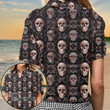 Skull Pattern Vintage All Over Printed Hawaiian Shirt Size S - 5XL