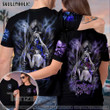 Matching Couple Shirt Sugar Skull Couple Thunder 3D All Over Printed Shirt, Sweatshirt, Hoodie, Bomber Jacket Size S - 5XL