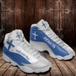 Jesus Faith over Fear Blue Heaven 13 Sneakers XIII Shoes