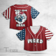 Weed Don't Care Bear Flag 4th July Crop Top Baseball Shirt