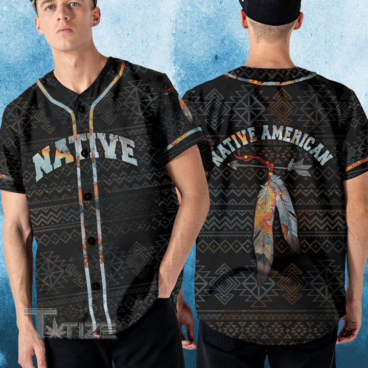 American native earth pattern Baseball Shirt
