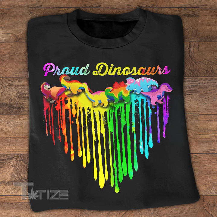 LGBT proud dinosuars Graphic Unisex T Shirt, Sweatshirt, Hoodie Size S - 5XL