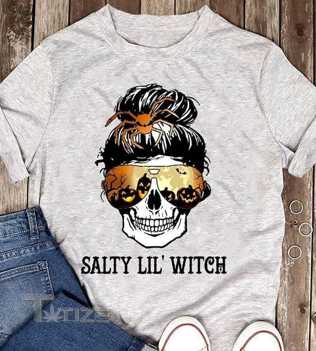 Halloween Salty Lil' Witch Graphic Unisex T Shirt, Sweatshirt, Hoodie Size S - 5XL