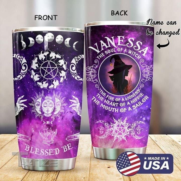 Halloween Custom Name The Soul Of A Witch 20Oz, 30Oz Stainless Steel Tumbler