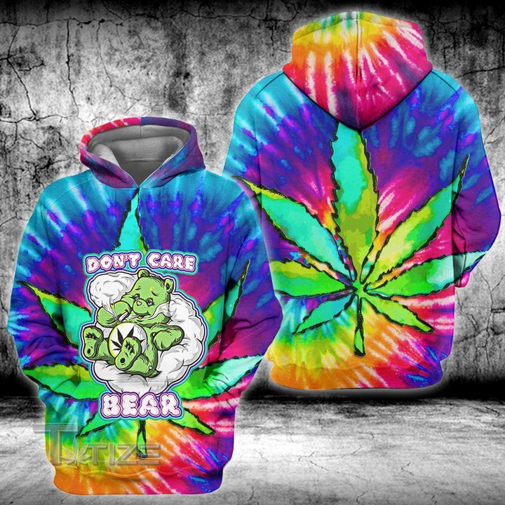 Weed dont care bear tie dye 3D All Over Printed Shirt, Sweatshirt, Hoodie, Bomber Jacket Size S - 5XL