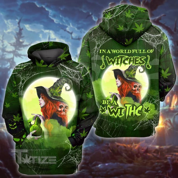 Weed Witch THC WiTHC 3D All Over Printed Shirt, Sweatshirt, Hoodie, Bomber Jacket Size S - 5XL