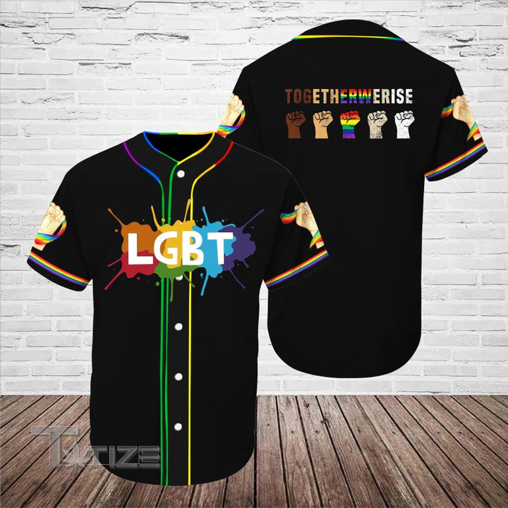 Raise LGBT Baseball Tee Jersey Shirt Baseball Shirt