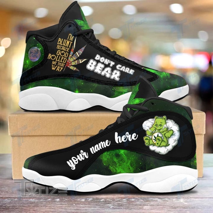 Cannabis Weed Don't Care Bear Custom Name 13 Sneakers XIII Shoes