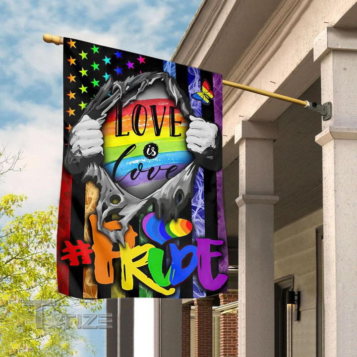 LGBT Pride Love Is Love Garden Flag, House Flag