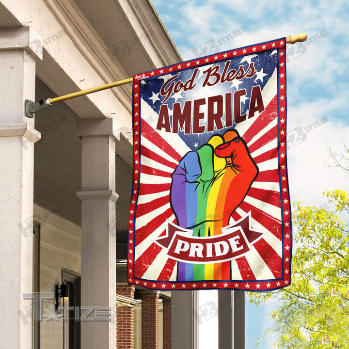 Pride LGBT Amrican US Flag Garden Flag, House Flag