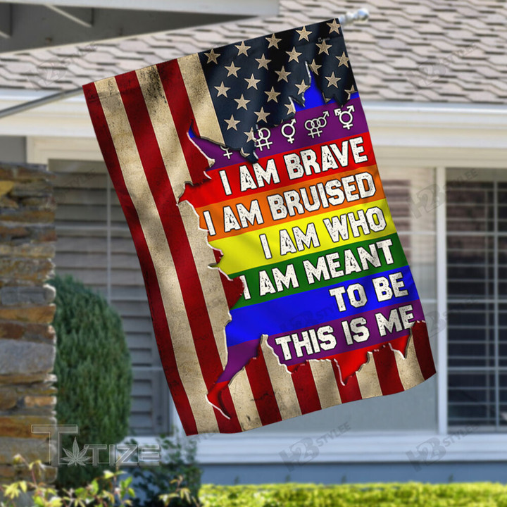 LGBT Pride American Flag Garden Flag, House Flag