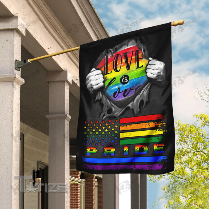 Love Is Love, Pride LGBT Flag Garden Flag, House Flag