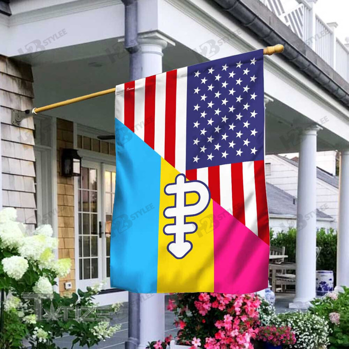 Pansexual Pride American Flag Garden Flag, House Flag