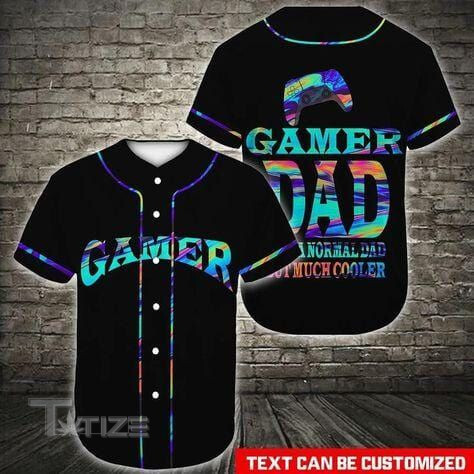 Gamer Dad Cooler Custom Name Baseball Jersey Baseball Shirt