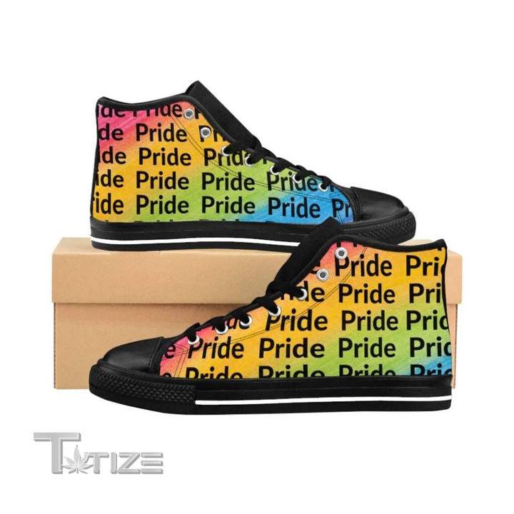 Pride Rainbow LGBT Unisex High Top Canvas Shoes
