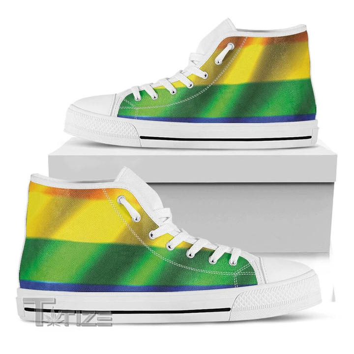Lgbt Pride Rainbow Flag Unisex High Top Canvas Shoes
