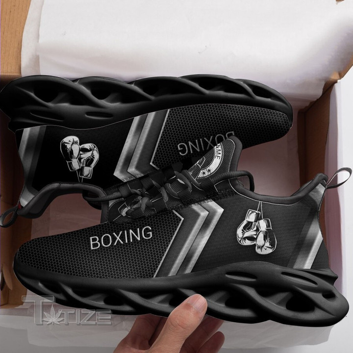 Boxing Black Custom Name Clunky Sneakers