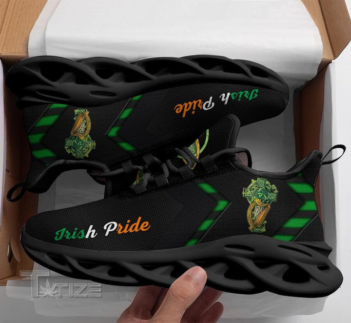Irish Pride Black Clunky Sneakers