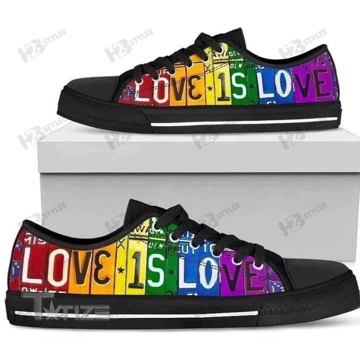 Love Is Love Lgbt Pride Low Top Canvas Shoes