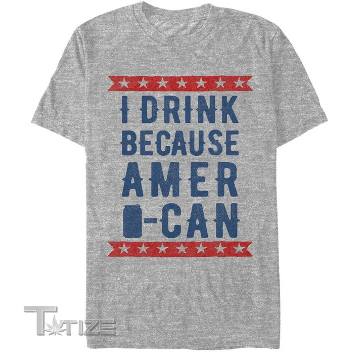 Lost Gods Men's Fourth of July Drink American Graphic Unisex T Shirt, Sweatshirt, Hoodie Size S - 5XL