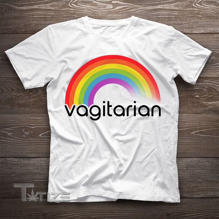 Vagitarian  Lesbian Cute Funny LGBT Pride Gift Graphic Unisex T Shirt, Sweatshirt, Hoodie Size S - 5XL