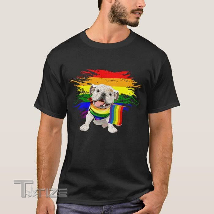 Lgbt Pride Flag French Bulldog Graphic Unisex T Shirt, Sweatshirt, Hoodie Size S - 5XL