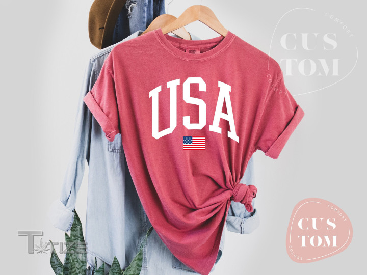 USA Flag Shirt, 4th of July Shirt, Big USA Graphic Unisex T Shirt, Sweatshirt, Hoodie Size S - 5XL