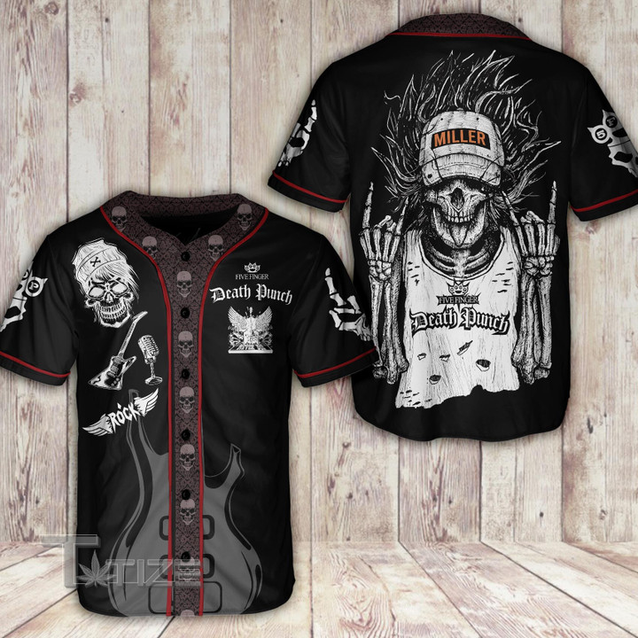Skull Death Punch Custom Name Baseball Jersey Baseball Shirt
