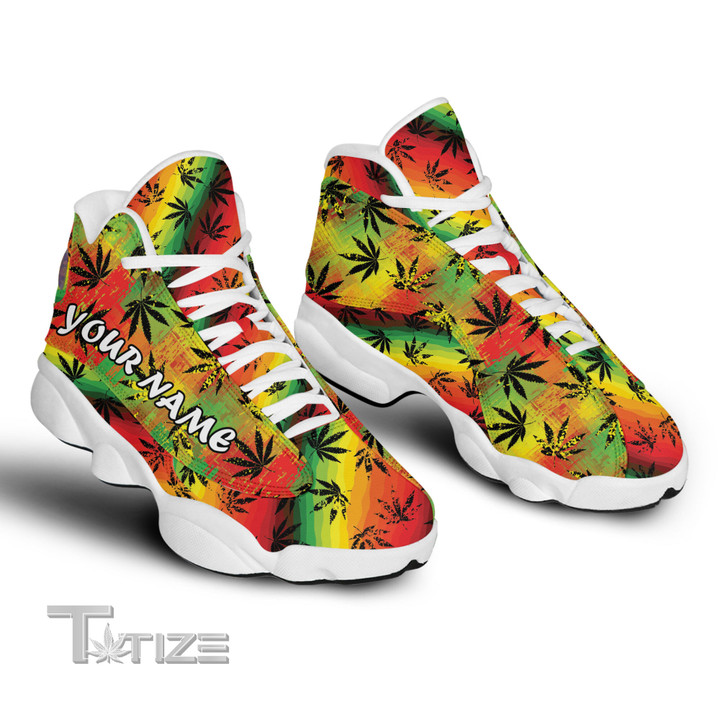 Personalized Cannabis Weed Mandala Air 13 Sneakers XIII Shoes
