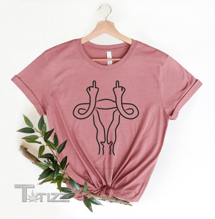 Pro Choice Shirt Middle Finger Uterus TShirt, Pro Choice, Feminist shirt Graphic Unisex T Shirt, Sweatshirt, Hoodie Size S - 5XL