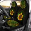 Mandala sunflower cannabis Seat Cover