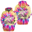 Tie Dye LSD bicycle day 3D All Over Printed Shirt, Sweatshirt, Hoodie, Bomber Jacket Size S - 5XL