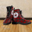 Christmas weed high life Leather Boots