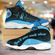 Child Abuse Awareness you'll never walk alone 13 Sneakers XIII Shoes