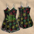 Weed I'm Not Perfect But I'm Dope As F Rasta Color Rompers For Women