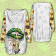 420 Weed Cannabis Marijuana Don't Care Bear Not Today Lace-Up Sweatshirt